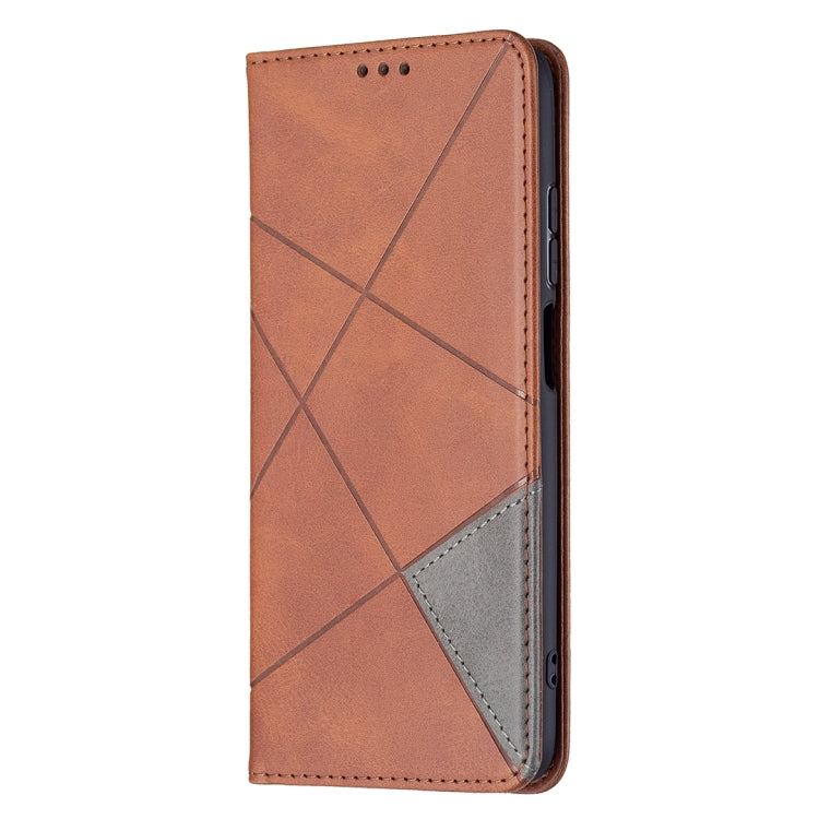 For Xiaomi Redmi 10 Rhombus Texture Horizontal Flip Magnetic Leather Case with Holder & Card Slots