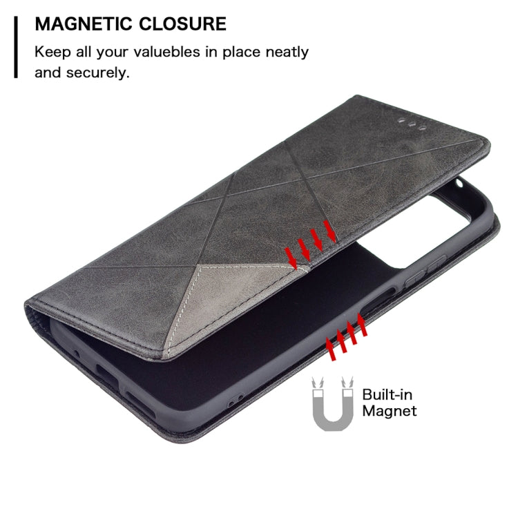 For Xiaomi Redmi 10 Rhombus Texture Horizontal Flip Magnetic Leather Case with Holder & Card Slots