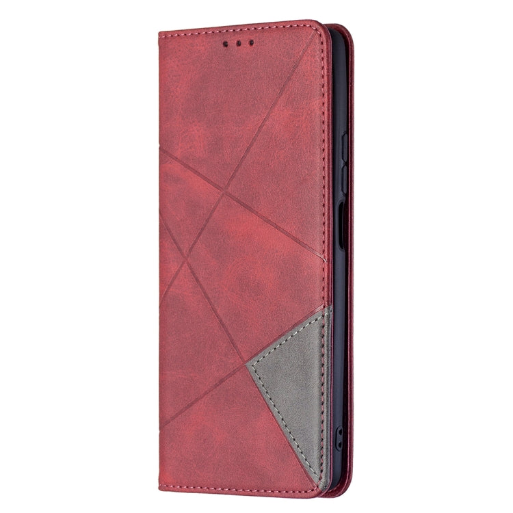 For Xiaomi Mi 11T Rhombus Texture Horizontal Flip Magnetic Leather Case with Holder & Card Slots