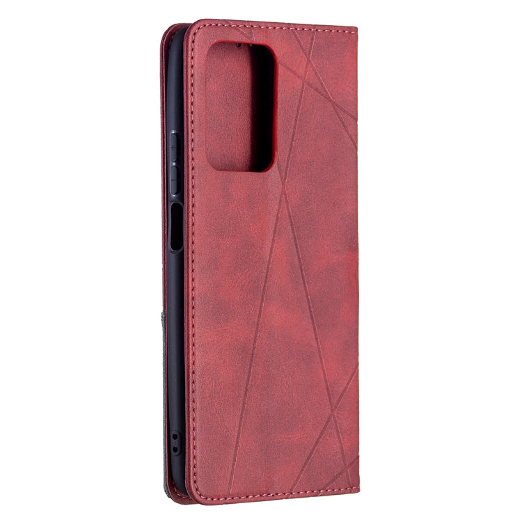 For Xiaomi Mi 11T Rhombus Texture Horizontal Flip Magnetic Leather Case with Holder & Card Slots