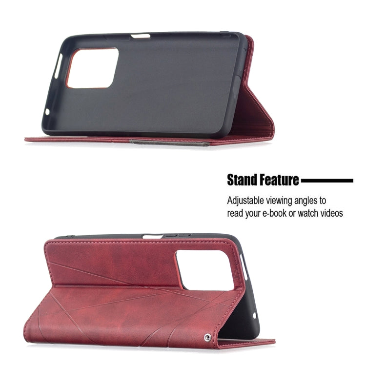 For Xiaomi Mi 11T Rhombus Texture Horizontal Flip Magnetic Leather Case with Holder & Card Slots
