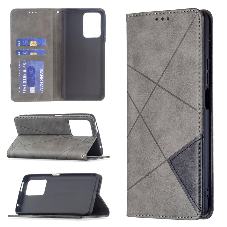 For Xiaomi Mi 11T Rhombus Texture Horizontal Flip Magnetic Leather Case with Holder & Card Slots