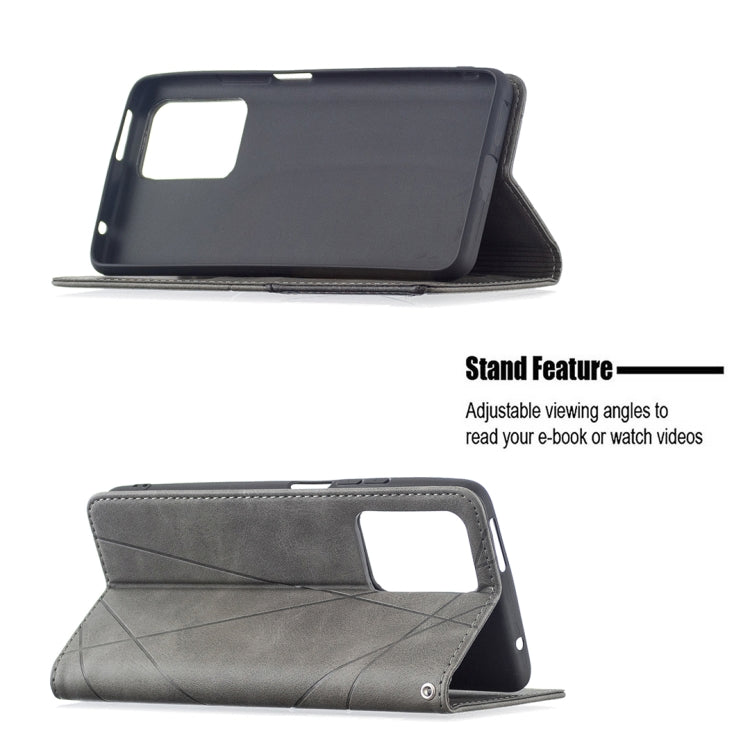 For Xiaomi Mi 11T Rhombus Texture Horizontal Flip Magnetic Leather Case with Holder & Card Slots