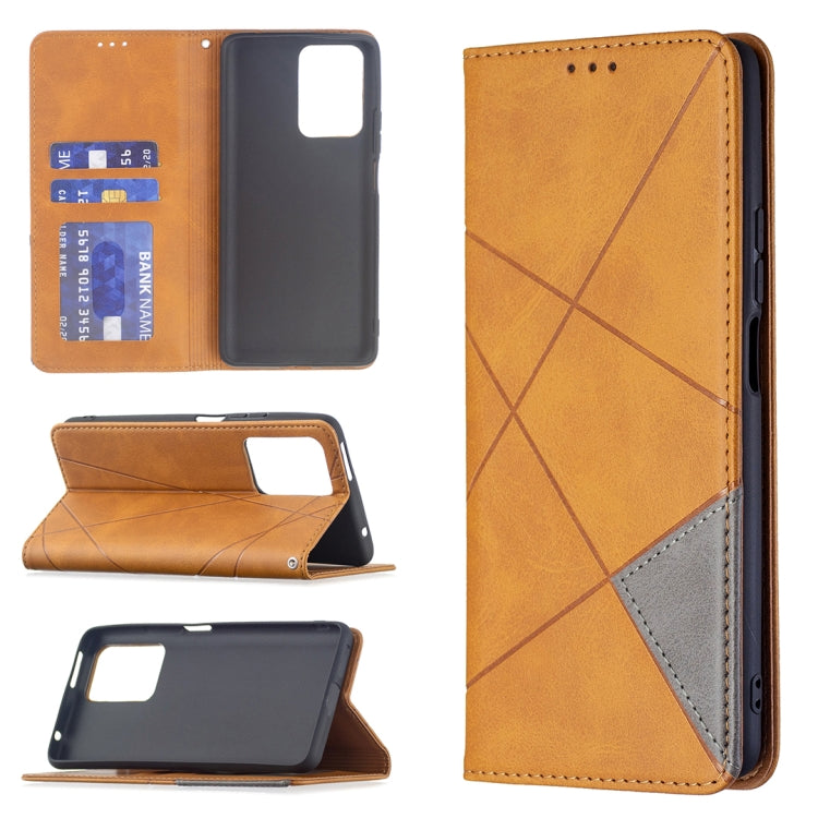 For Xiaomi Mi 11T Rhombus Texture Horizontal Flip Magnetic Leather Case with Holder & Card Slots