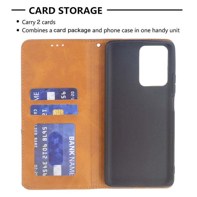 For Xiaomi Mi 11T Rhombus Texture Horizontal Flip Magnetic Leather Case with Holder & Card Slots