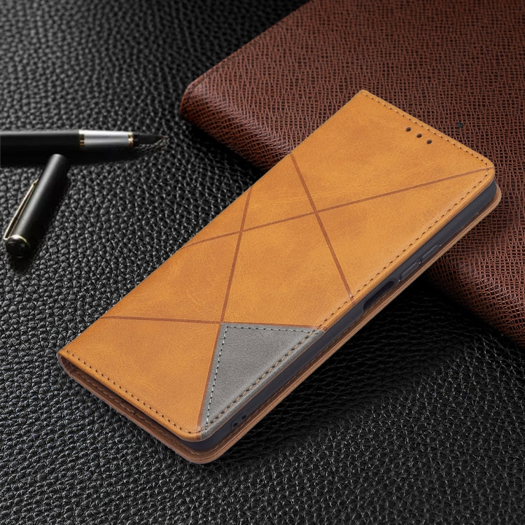 For Xiaomi Mi 11T Rhombus Texture Horizontal Flip Magnetic Leather Case with Holder & Card Slots