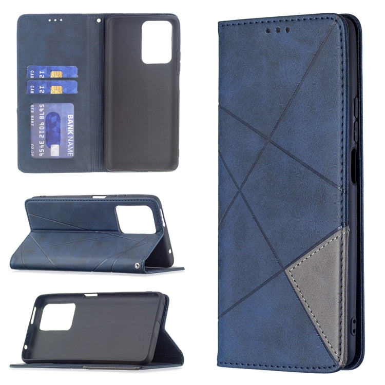 For Xiaomi Mi 11T Rhombus Texture Horizontal Flip Magnetic Leather Case with Holder & Card Slots