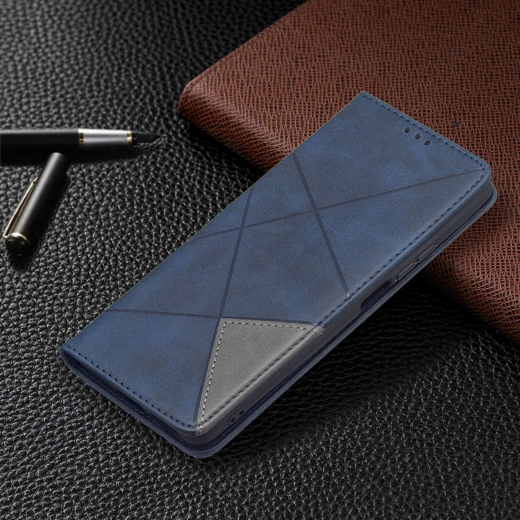 For Xiaomi Mi 11T Rhombus Texture Horizontal Flip Magnetic Leather Case with Holder & Card Slots