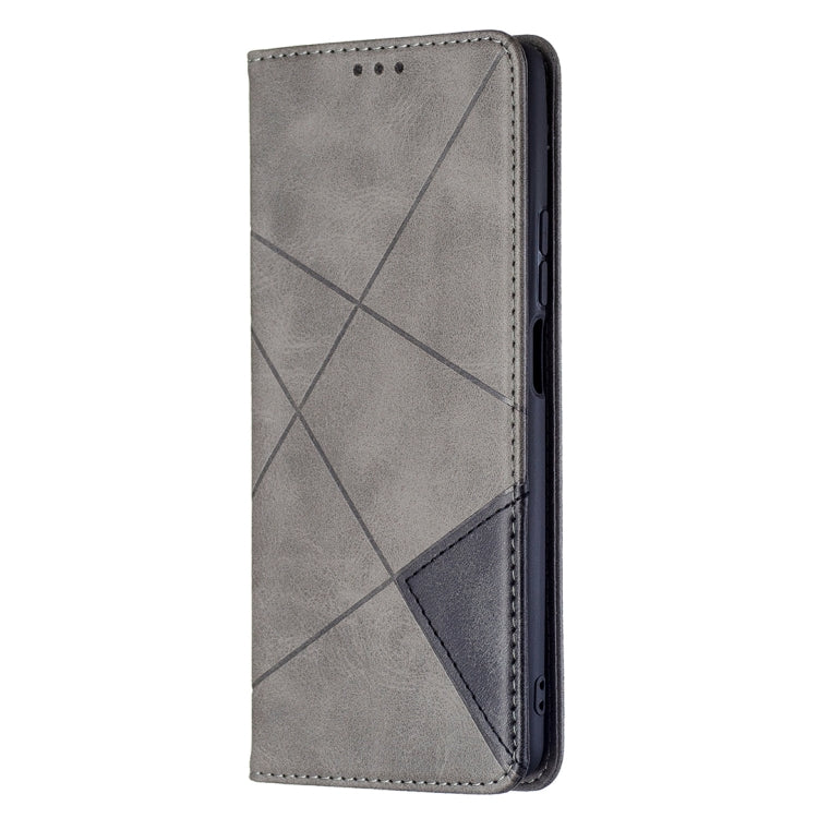 For Xiaomi Mi 11T Rhombus Texture Horizontal Flip Magnetic Leather Case with Holder & Card Slots