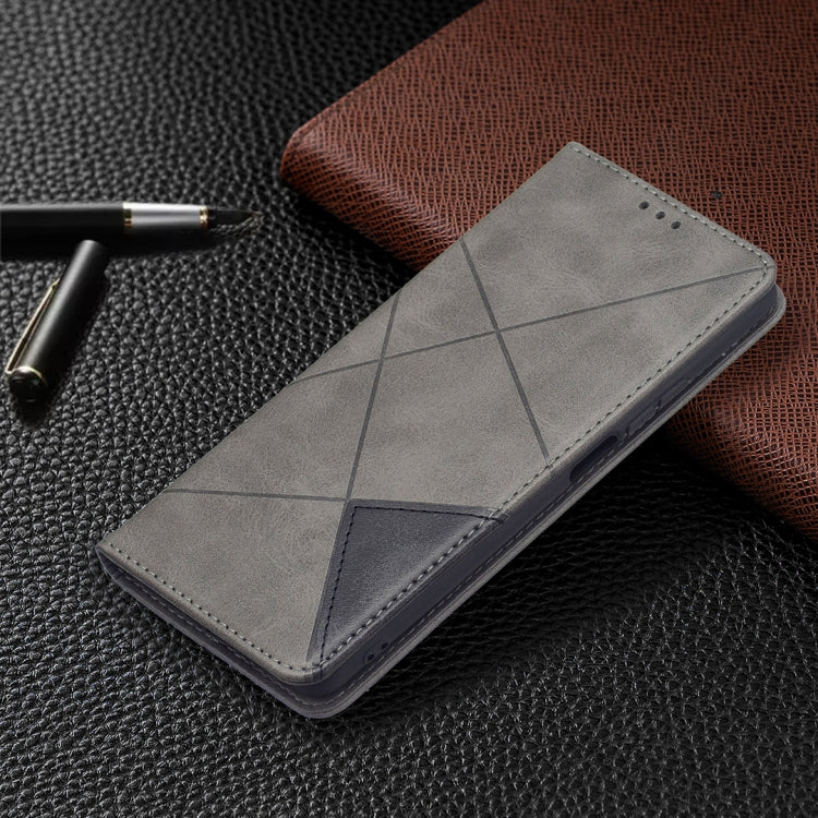 For Xiaomi Mi 11T Rhombus Texture Horizontal Flip Magnetic Leather Case with Holder & Card Slots
