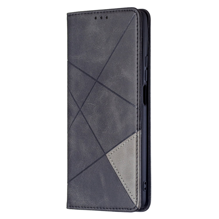 For Xiaomi Mi 11T Rhombus Texture Horizontal Flip Magnetic Leather Case with Holder & Card Slots