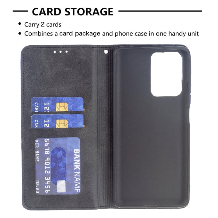 For Xiaomi Mi 11T Rhombus Texture Horizontal Flip Magnetic Leather Case with Holder & Card Slots