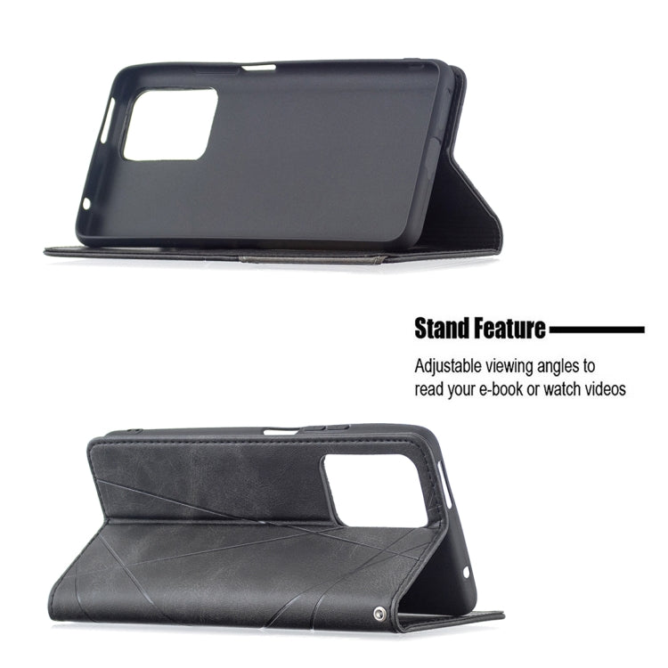 For Xiaomi Mi 11T Rhombus Texture Horizontal Flip Magnetic Leather Case with Holder & Card Slots