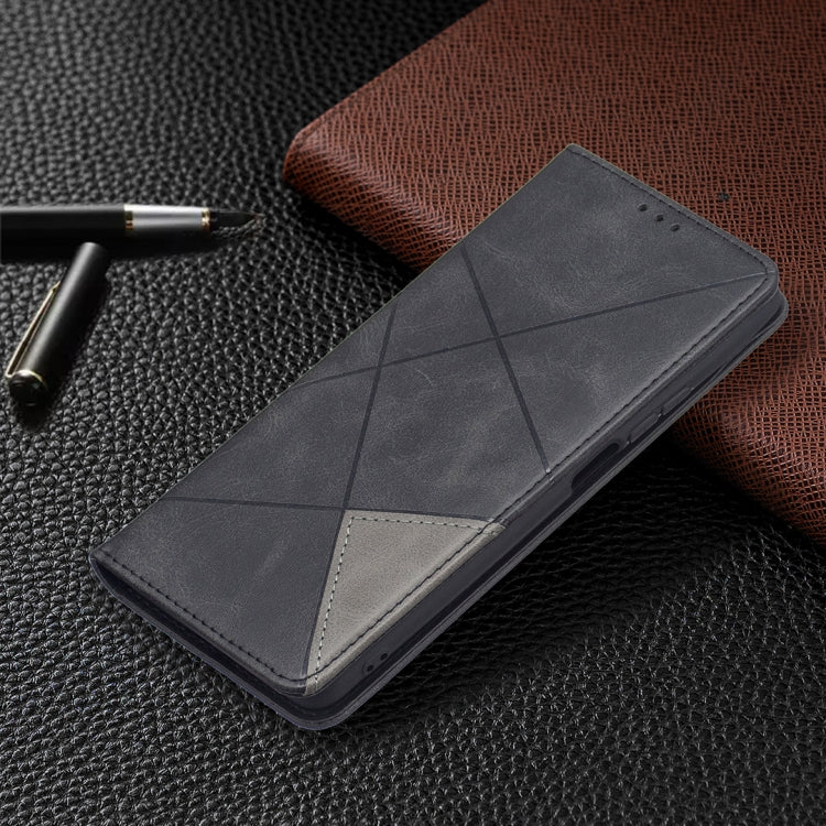 For Xiaomi Mi 11T Rhombus Texture Horizontal Flip Magnetic Leather Case with Holder & Card Slots