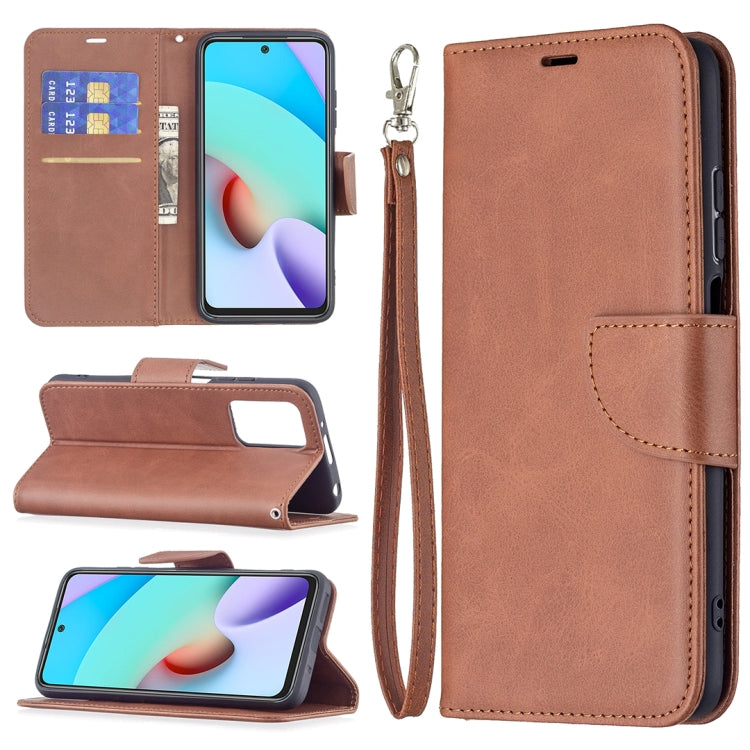 For Xiaomi Redmi 10 Retro Lambskin Texture Pure Color Horizontal Flip PU Leather Case with Holder & Card Slots & Wallet & Lanyard