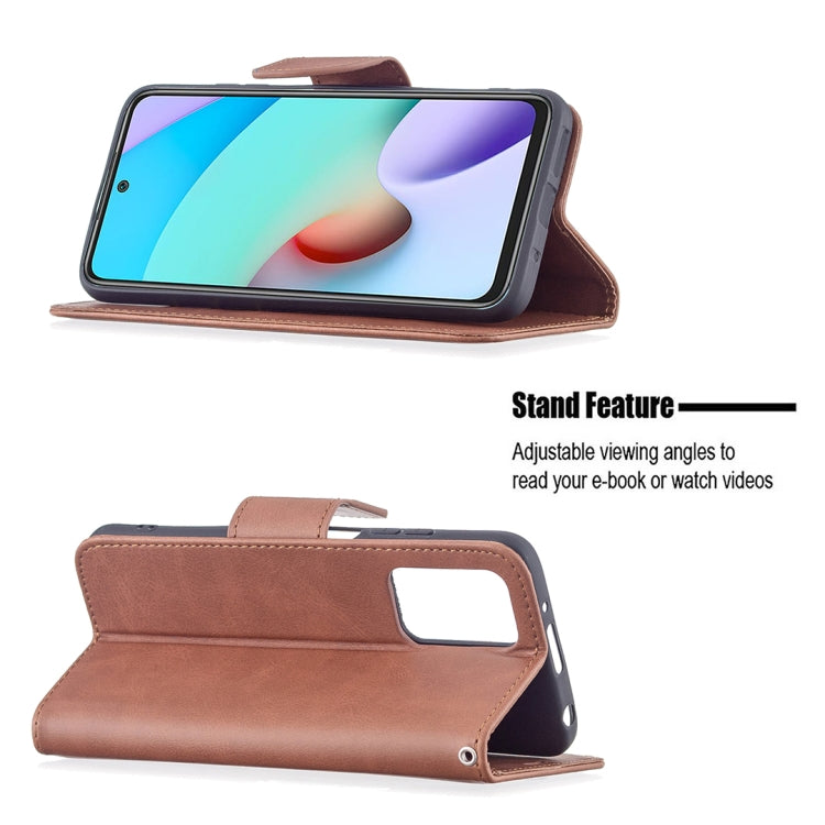 For Xiaomi Redmi 10 Retro Lambskin Texture Pure Color Horizontal Flip PU Leather Case with Holder & Card Slots & Wallet & Lanyard