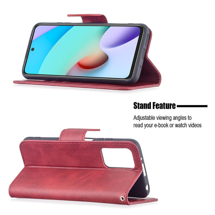 For Xiaomi Redmi 10 Retro Lambskin Texture Pure Color Horizontal Flip PU Leather Case with Holder & Card Slots & Wallet & Lanyard
