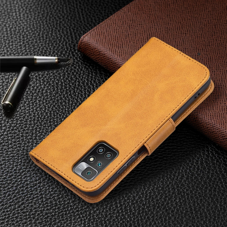 For Xiaomi Redmi 10 Retro Lambskin Texture Pure Color Horizontal Flip PU Leather Case with Holder & Card Slots & Wallet & Lanyard