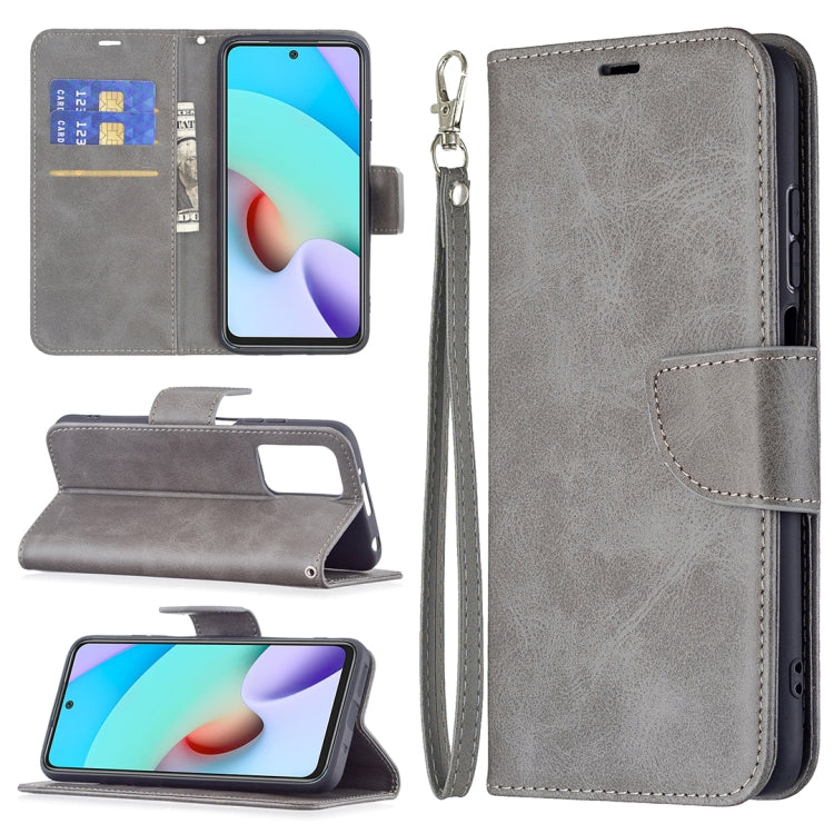 For Xiaomi Redmi 10 Retro Lambskin Texture Pure Color Horizontal Flip PU Leather Case with Holder & Card Slots & Wallet & Lanyard