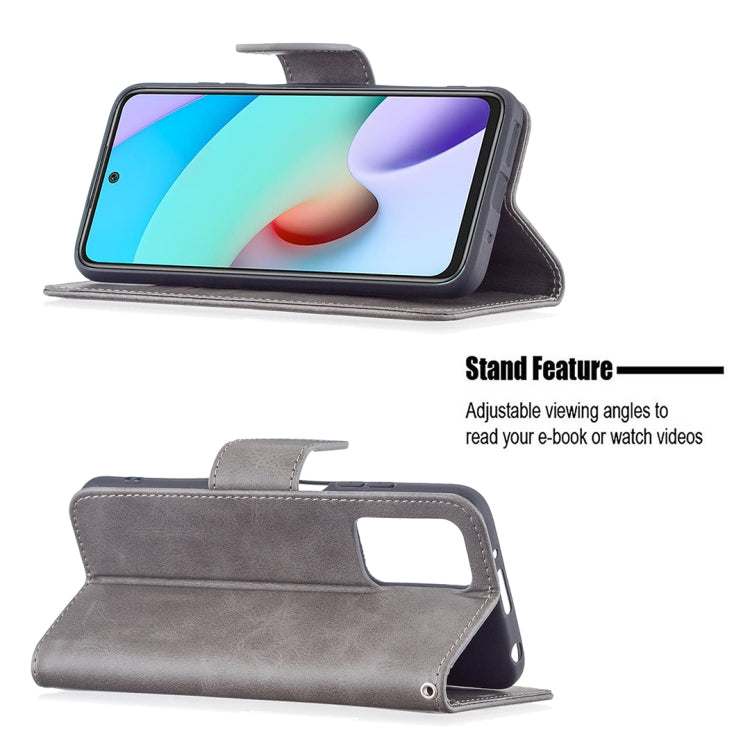 For Xiaomi Redmi 10 Retro Lambskin Texture Pure Color Horizontal Flip PU Leather Case with Holder & Card Slots & Wallet & Lanyard