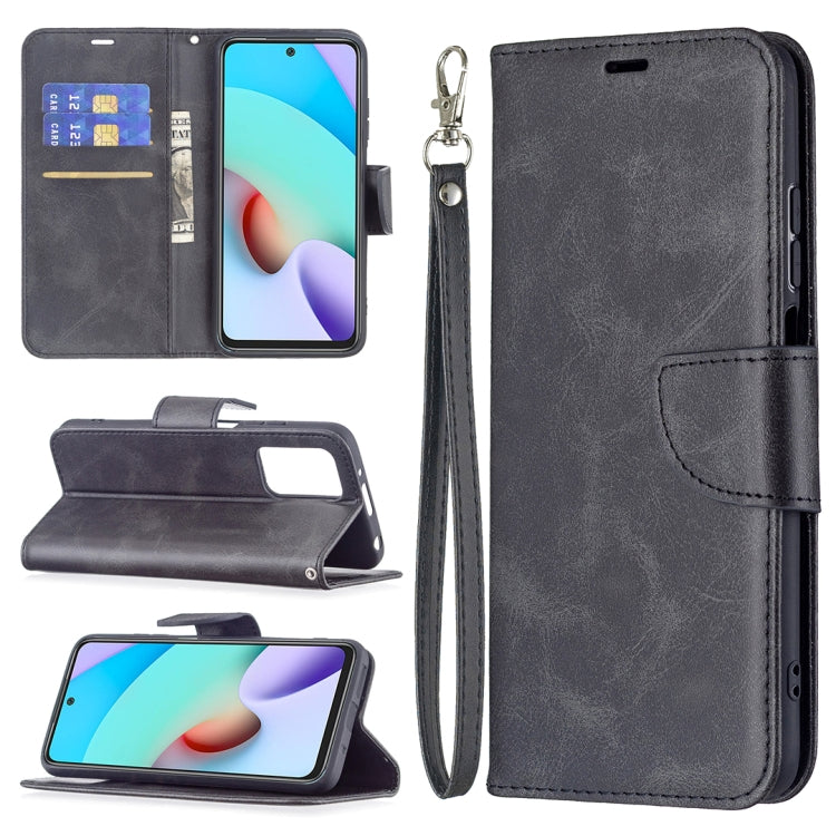 For Xiaomi Redmi 10 Retro Lambskin Texture Pure Color Horizontal Flip PU Leather Case with Holder & Card Slots & Wallet & Lanyard