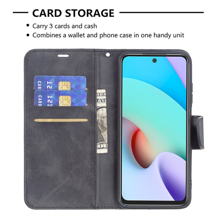 For Xiaomi Redmi 10 Retro Lambskin Texture Pure Color Horizontal Flip PU Leather Case with Holder & Card Slots & Wallet & Lanyard