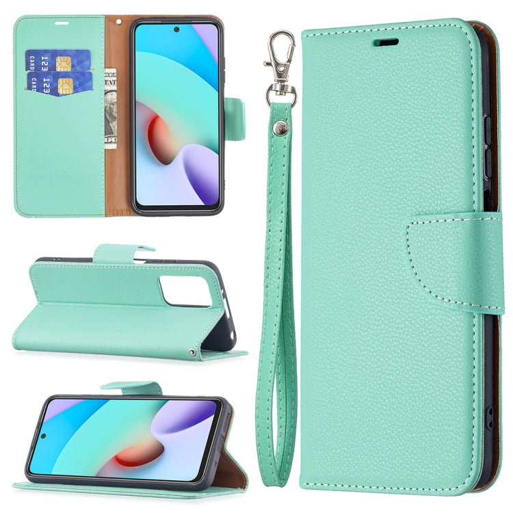 For Xiaomi Redmi 10 Litchi Texture Pure Color Horizontal Flip PU Leather Case with Holder & Card Slots & Wallet & Lanyard