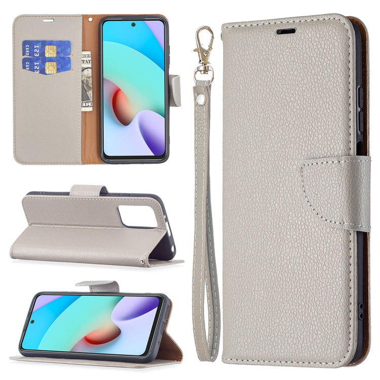 For Xiaomi Redmi 10 Litchi Texture Pure Color Horizontal Flip PU Leather Case with Holder & Card Slots & Wallet & Lanyard