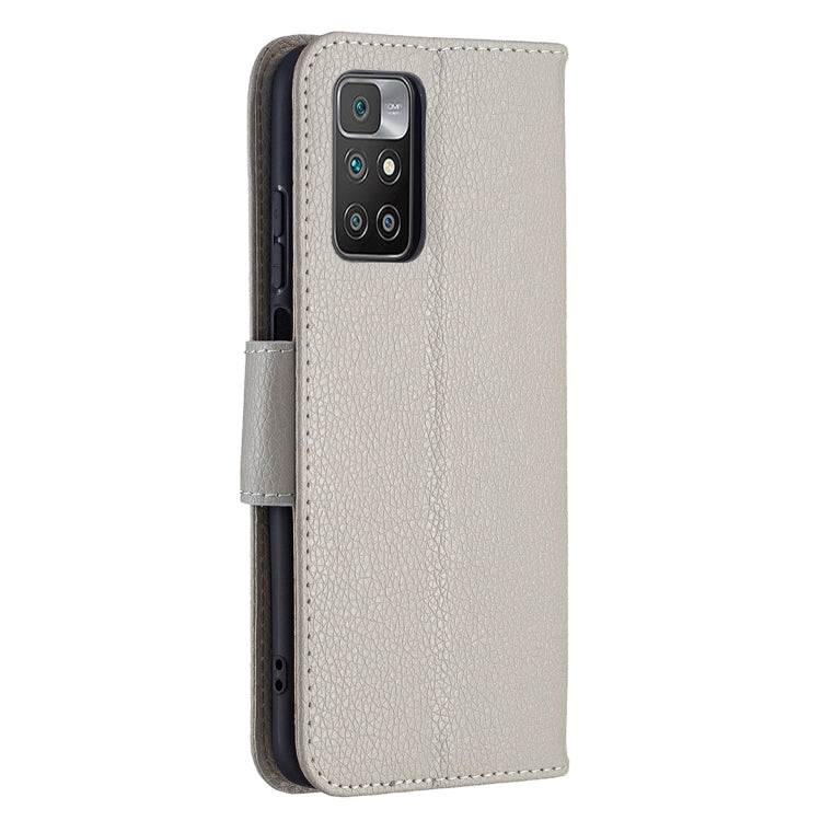 For Xiaomi Redmi 10 Litchi Texture Pure Color Horizontal Flip PU Leather Case with Holder & Card Slots & Wallet & Lanyard