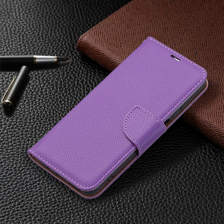 For Xiaomi Redmi 10 Litchi Texture Pure Color Horizontal Flip PU Leather Case with Holder & Card Slots & Wallet & Lanyard