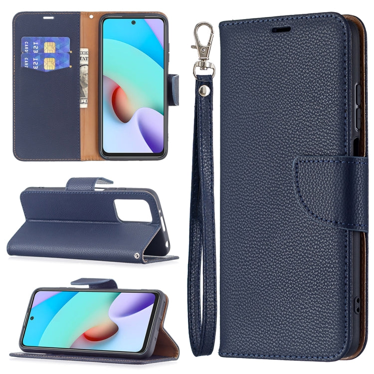For Xiaomi Redmi 10 Litchi Texture Pure Color Horizontal Flip PU Leather Case with Holder & Card Slots & Wallet & Lanyard