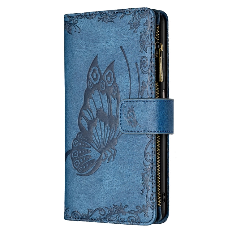 For Xiaomi Redmi 10 Flying Butterfly Embossing Pattern Zipper Horizontal Flip Leather Case with Holder & Card Slots & Wallet
