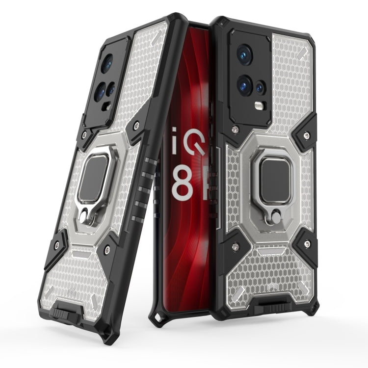 For vivo iQOO 8 Pro Space PC + TPU Ring Holder Protective Case