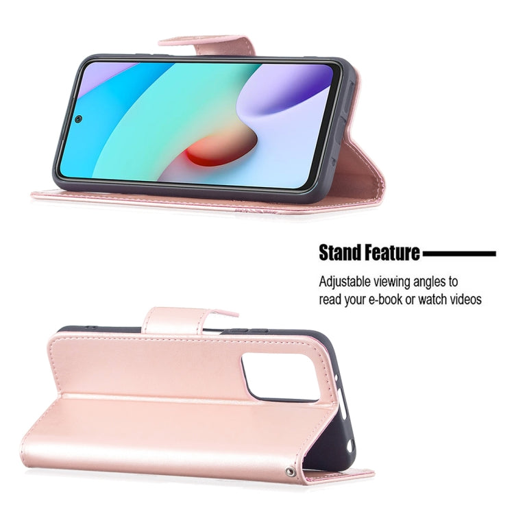 For Xiaomi Redmi 10 Two Butterflies Embossing Pattern Horizontal Flip Leather Case with Holder & Card Slot & Wallet & Lanyard