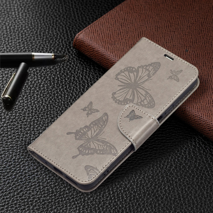 For Xiaomi Redmi 10 Two Butterflies Embossing Pattern Horizontal Flip Leather Case with Holder & Card Slot & Wallet & Lanyard