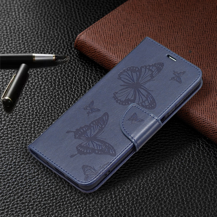 For Xiaomi Redmi 10 Two Butterflies Embossing Pattern Horizontal Flip Leather Case with Holder & Card Slot & Wallet & Lanyard