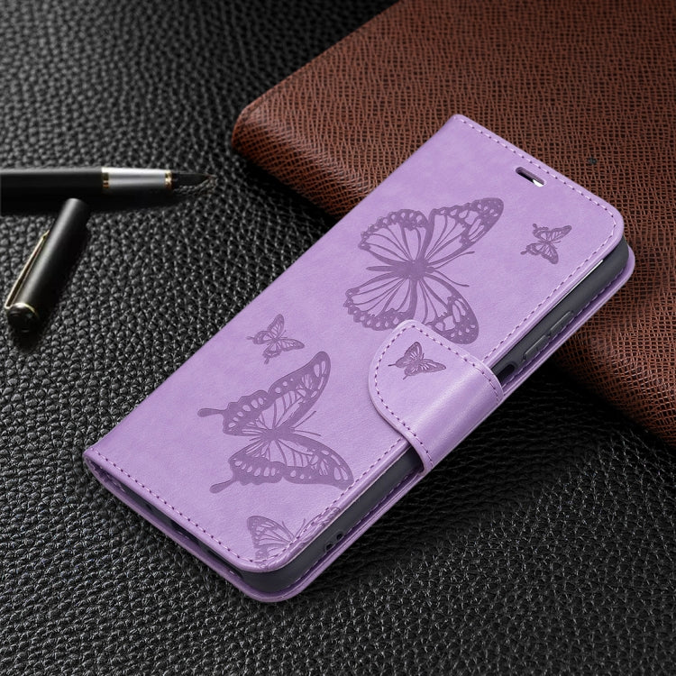 For Xiaomi Redmi 10 Two Butterflies Embossing Pattern Horizontal Flip Leather Case with Holder & Card Slot & Wallet & Lanyard