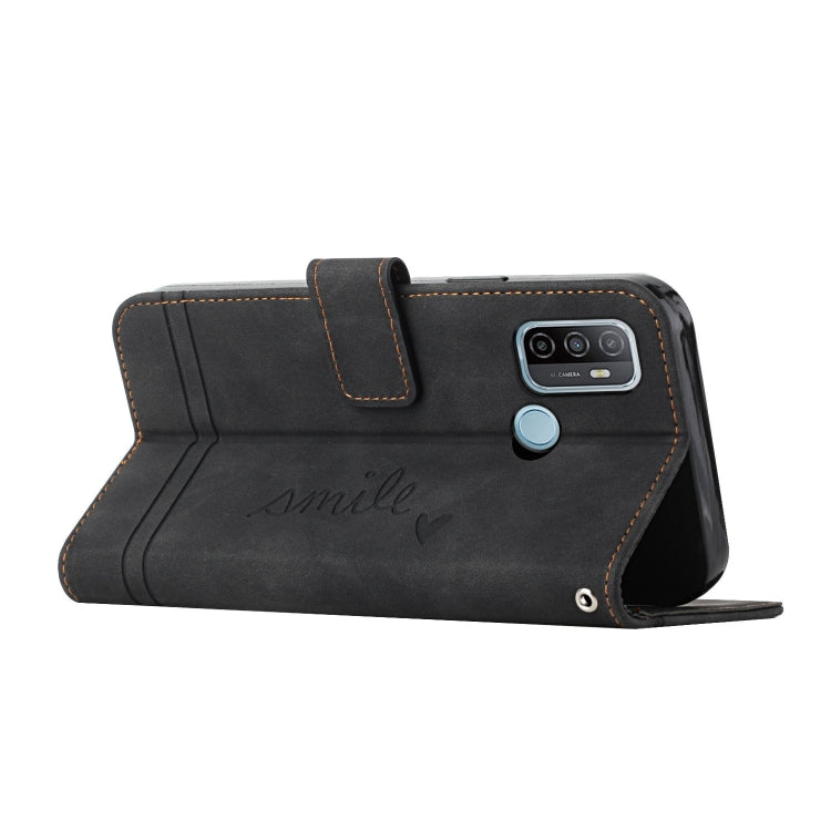 For OPPO A53 2020 Retro Skin Feel Horizontal Flip Soft TPU + PU Leather Case with Holder & Card Slots & Photo Frame