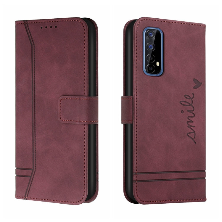 For OPPO Realme 7 4G Retro Skin Feel Horizontal Flip Soft TPU + PU Leather Case with Holder & Card Slots & Photo Frame