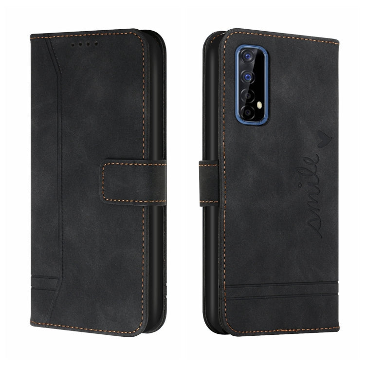 For OPPO Realme 7 4G Retro Skin Feel Horizontal Flip Soft TPU + PU Leather Case with Holder & Card Slots & Photo Frame