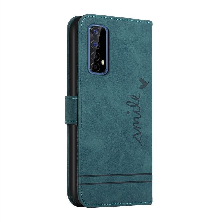 For OPPO Realme 7 4G Retro Skin Feel Horizontal Flip Soft TPU + PU Leather Case with Holder & Card Slots & Photo Frame