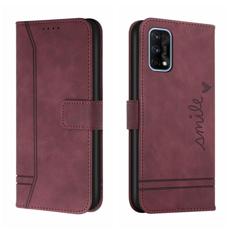 For OPPO Realme 7 Pro Retro Skin Feel Horizontal Flip Soft TPU + PU Leather Case with Holder & Card Slots & Photo Frame