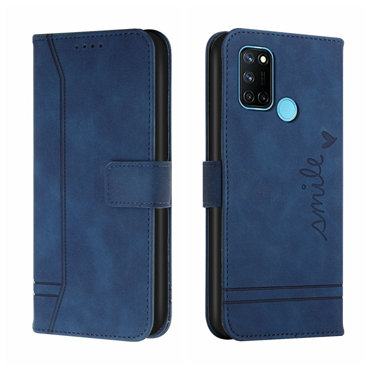 For OPPO Realme 7i Retro Skin Feel Horizontal Flip Soft TPU + PU Leather Case with Holder & Card Slots & Photo Frame