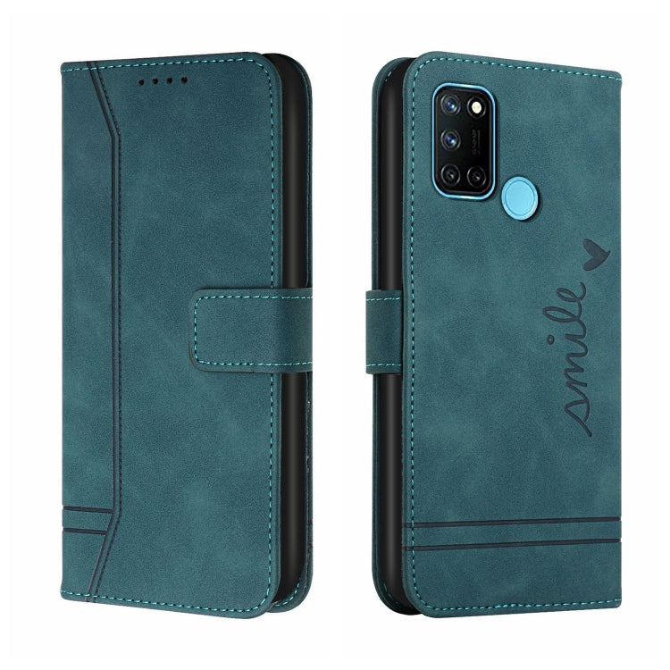 For OPPO Realme 7i Retro Skin Feel Horizontal Flip Soft TPU + PU Leather Case with Holder & Card Slots & Photo Frame