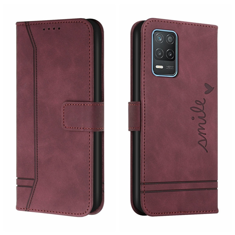 For OPPO Realme 8 5G Retro Skin Feel Horizontal Flip Soft TPU + PU Leather Case with Holder & Card Slots & Photo Frame