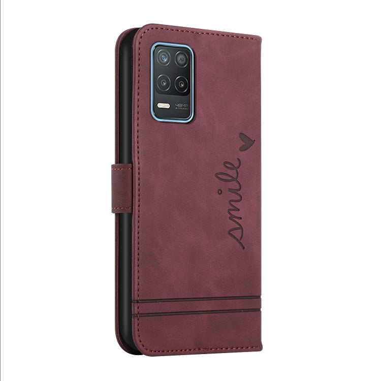 For OPPO Realme 8 5G Retro Skin Feel Horizontal Flip Soft TPU + PU Leather Case with Holder & Card Slots & Photo Frame