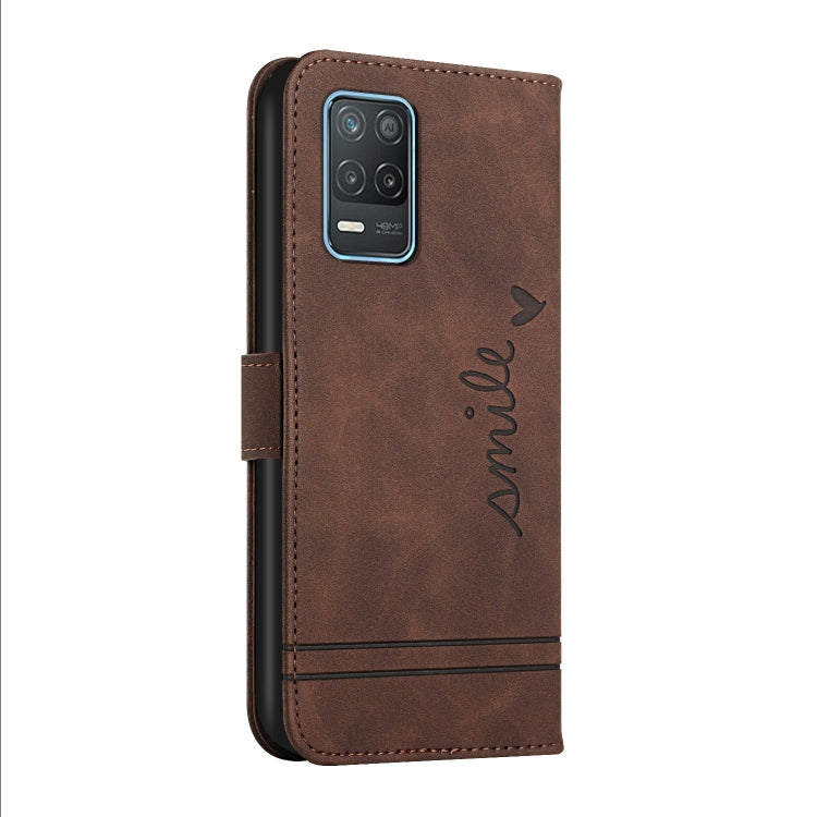 For OPPO Realme 8 5G Retro Skin Feel Horizontal Flip Soft TPU + PU Leather Case with Holder & Card Slots & Photo Frame