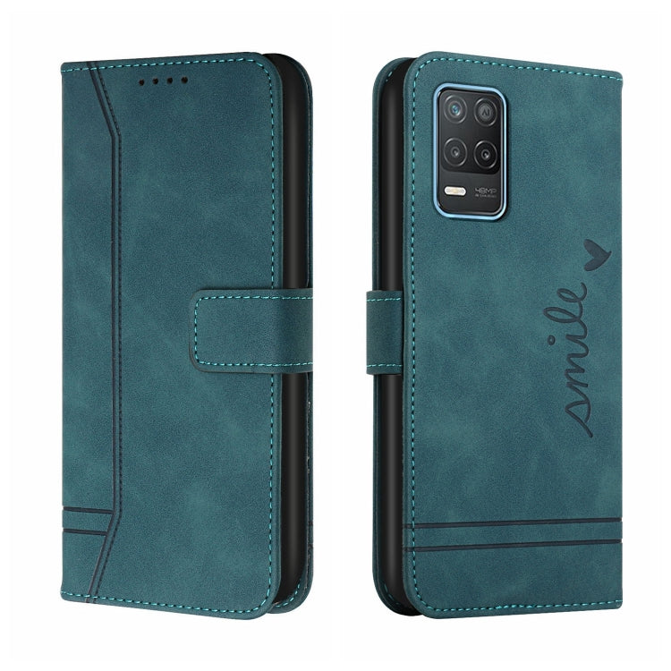 For OPPO Realme 8 5G Retro Skin Feel Horizontal Flip Soft TPU + PU Leather Case with Holder & Card Slots & Photo Frame