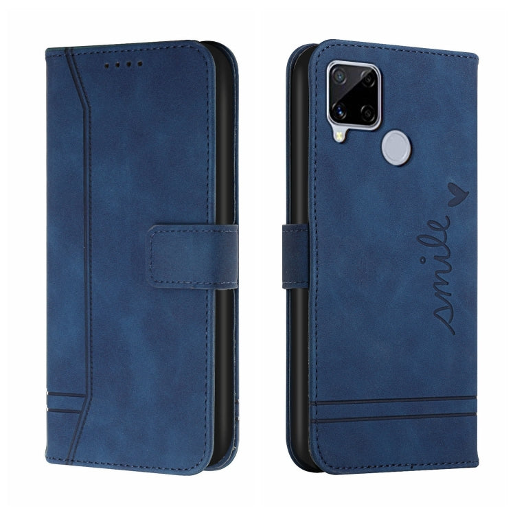 For OPPO Realme C15 Retro Skin Feel Horizontal Flip Soft TPU + PU Leather Case with Holder & Card Slots & Photo Frame