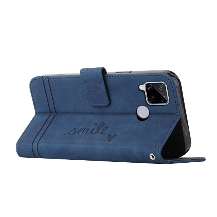 For OPPO Realme C15 Retro Skin Feel Horizontal Flip Soft TPU + PU Leather Case with Holder & Card Slots & Photo Frame